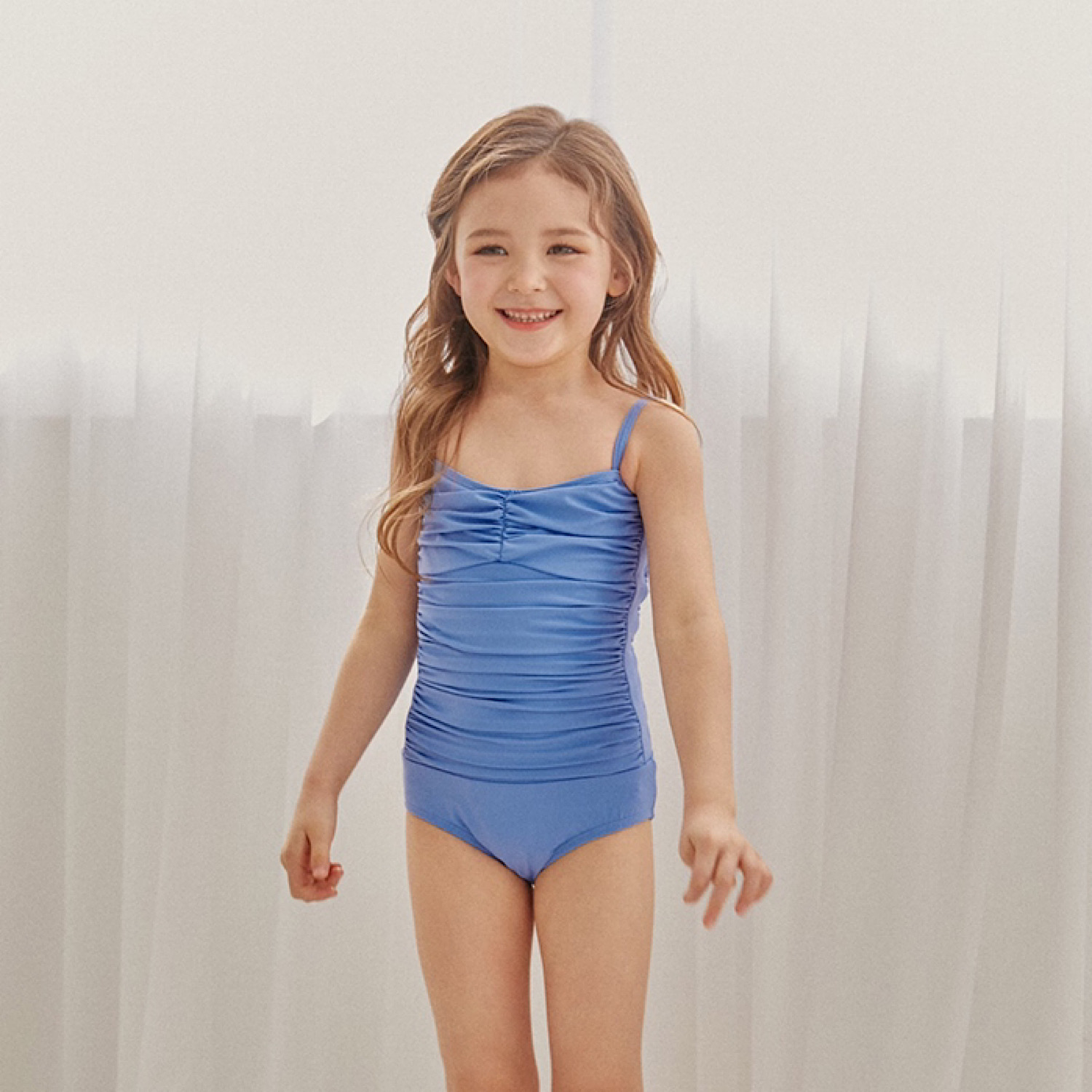 [Kids] Corset One-Piece Dress Swimsuit (Violet)