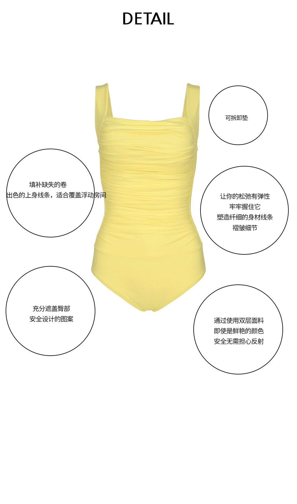 游泳衣/内部磨损 yellow 彩色图像-S1L30