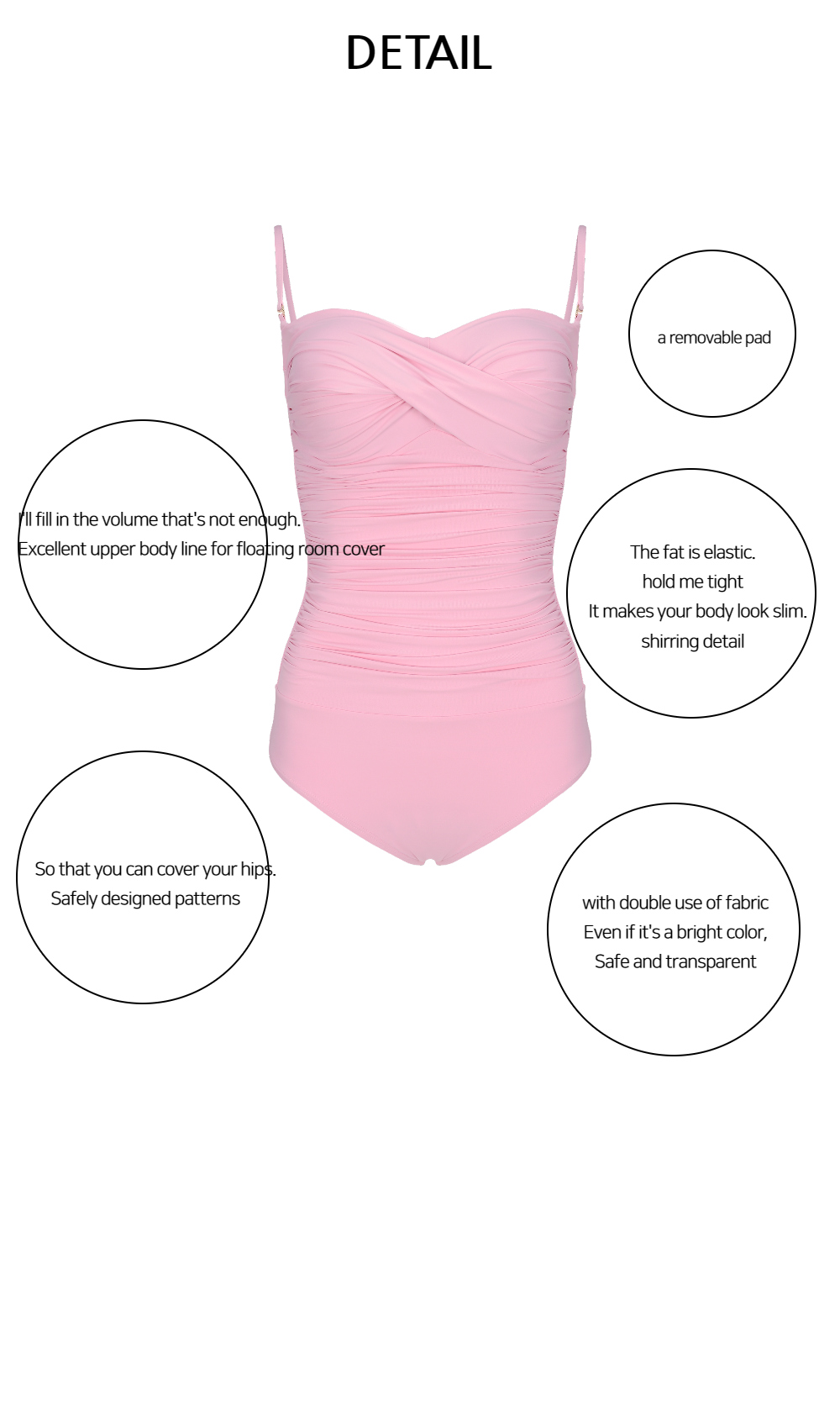 swim wear/inner wear baby pink color image-S1L28