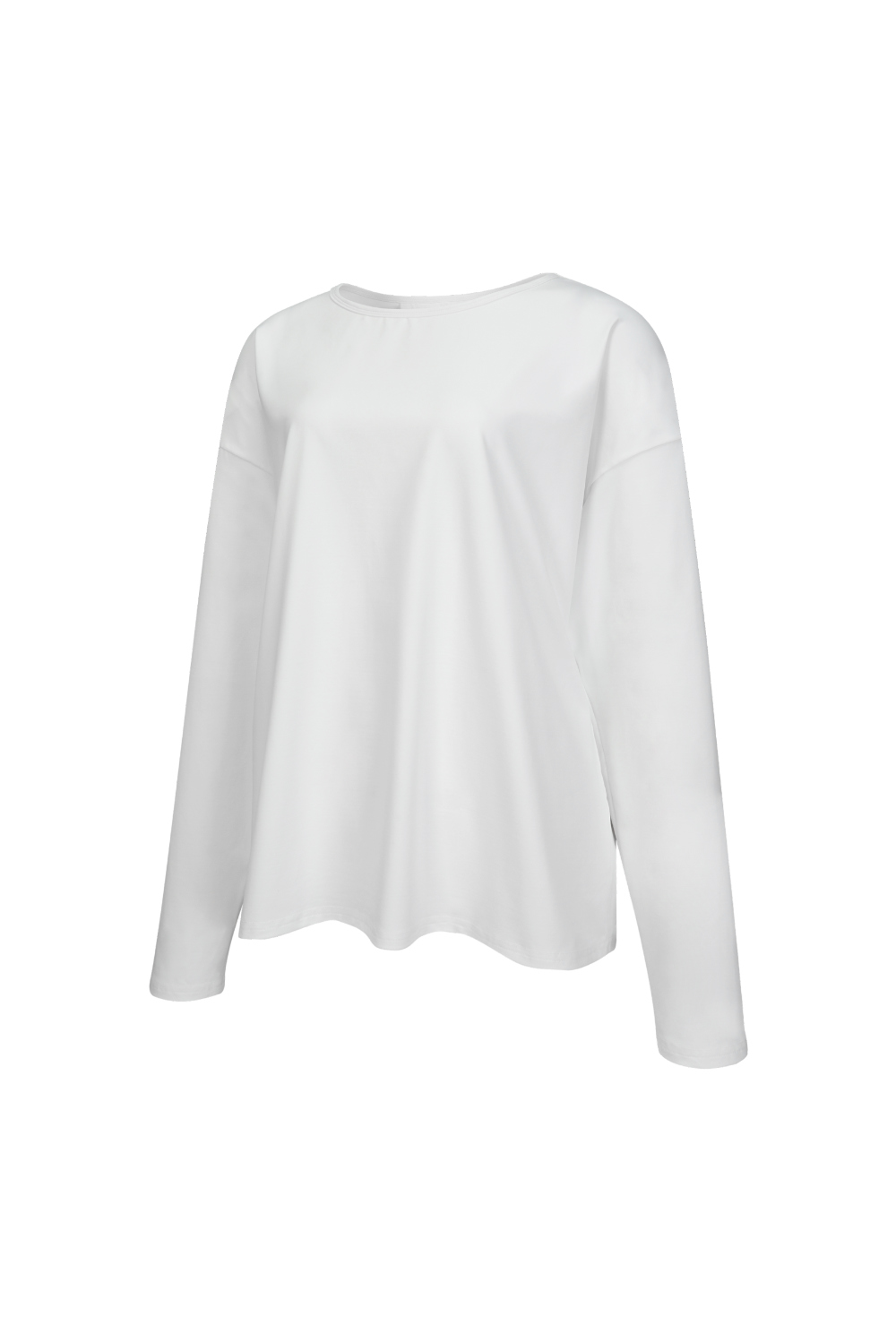 long sleeved tee white color image-S1L58