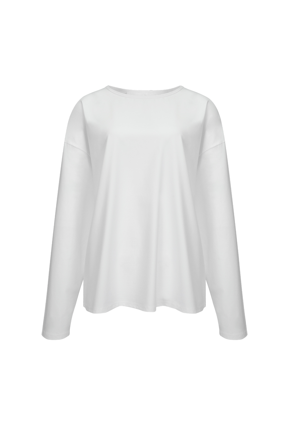 long sleeved tee white color image-S1L61